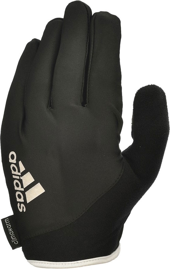 купить Перчатки для фитнеса Adidas Essential, с пальцами, цвет: черный, белый, размер M - заказ и доставка в Москве и Санкт-Петербурге